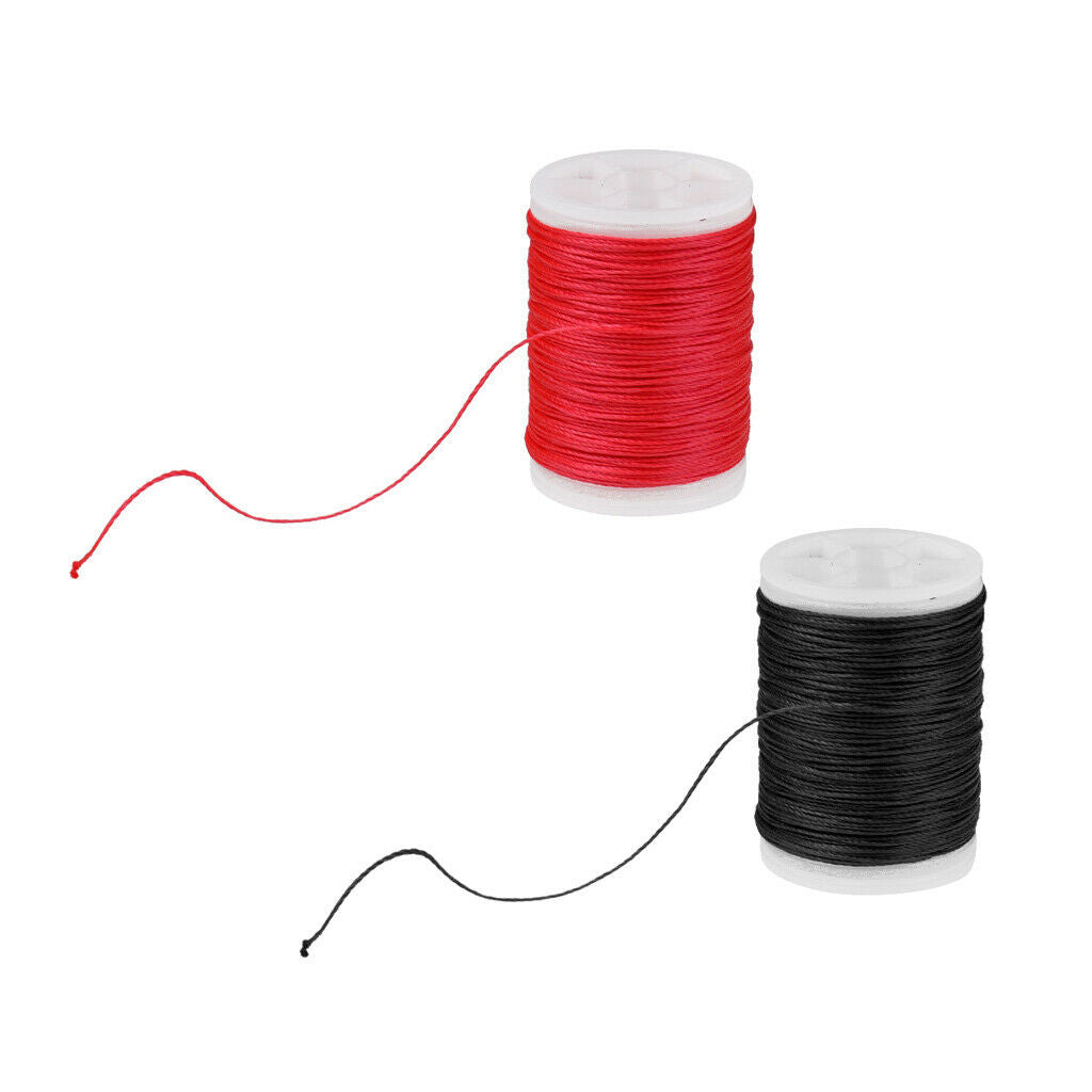 2Pcs Archery Serving Thread Protect and Repair Wear-resistant Red+Black