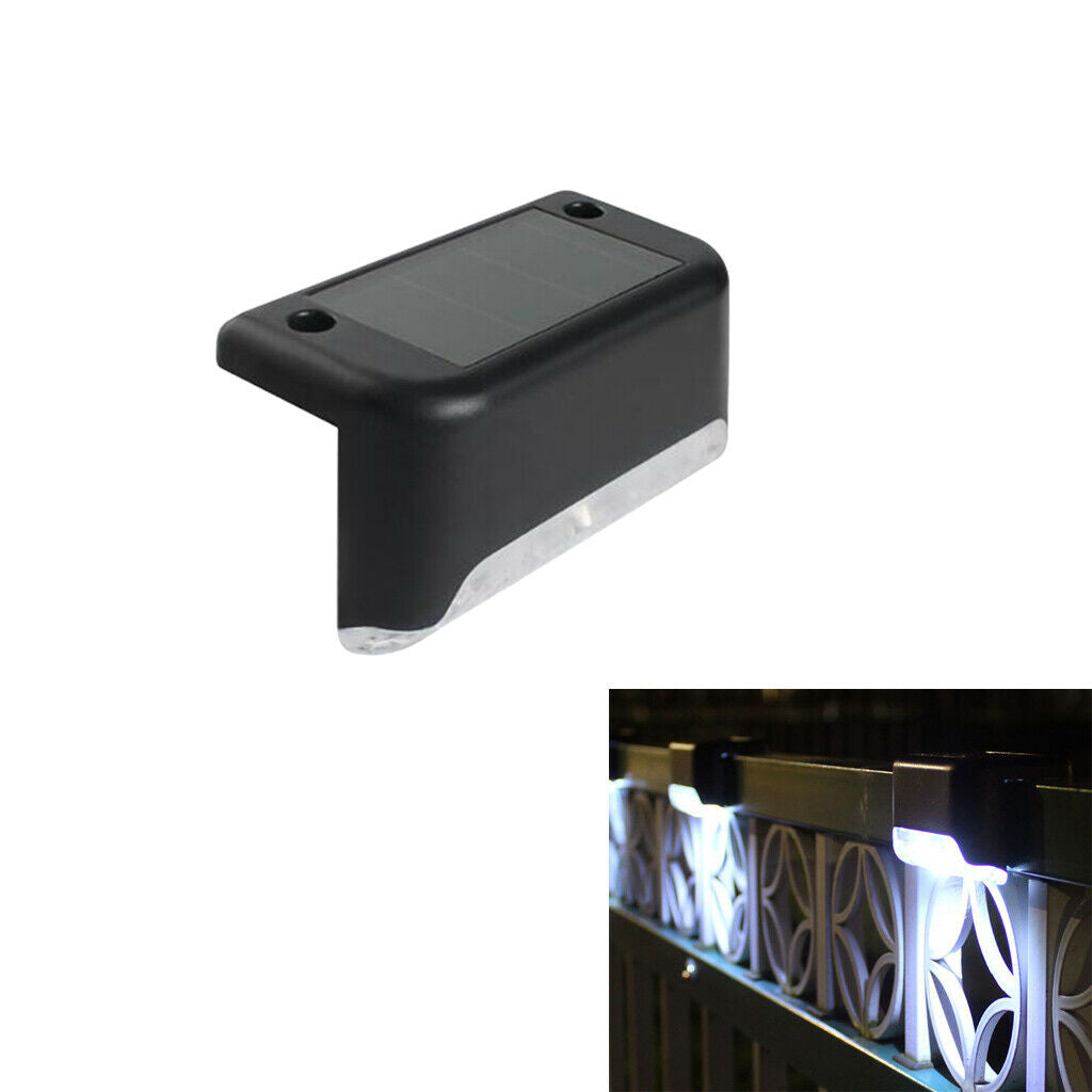 Solar Powered Step Lights Waterproof for Stairs Automatic Led Fence Lamp