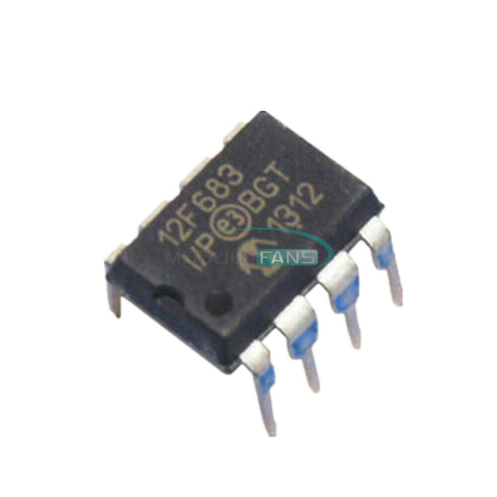 2PCS PIC12F683 PIC12F683-I/P 12F683 CHIP IC DIP-8 Microcontroller