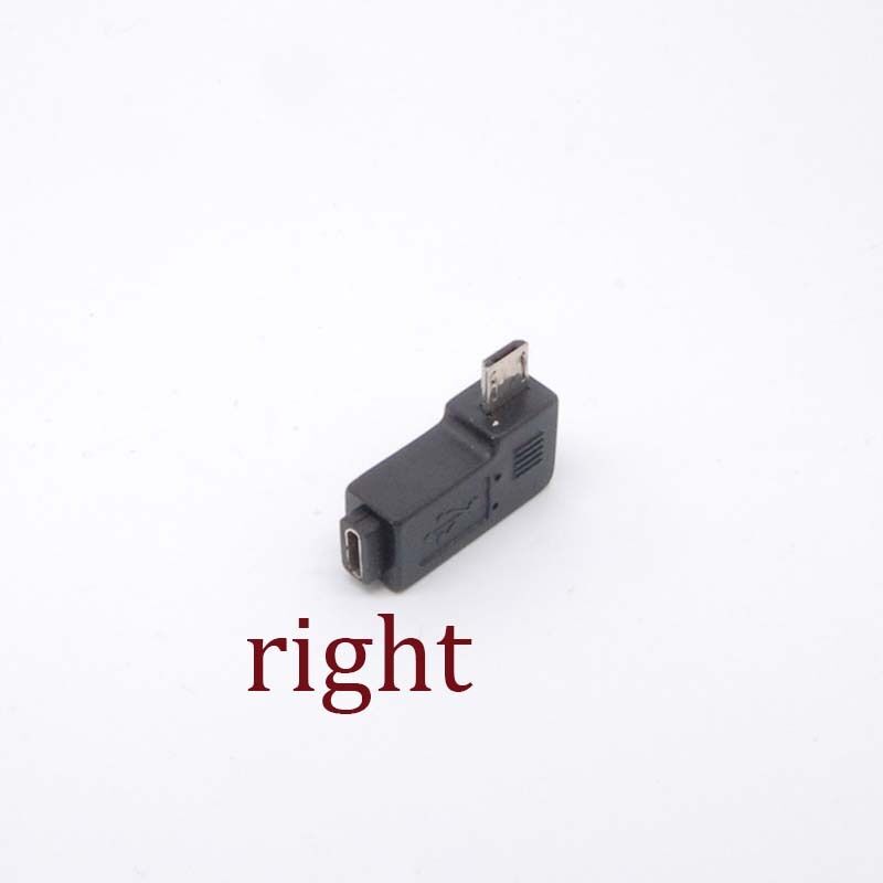 10pcs 90 Degree right Angle Micro USB B Male to Female Plug Adapters charger