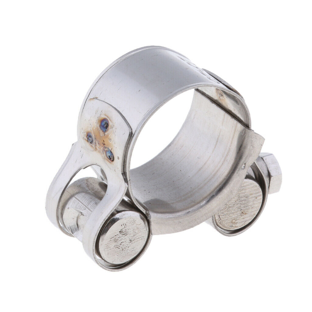 4Pcs Universal 23-25mm Motorcycle Exhaust Pipe Clamp Caliper Stainless Steel