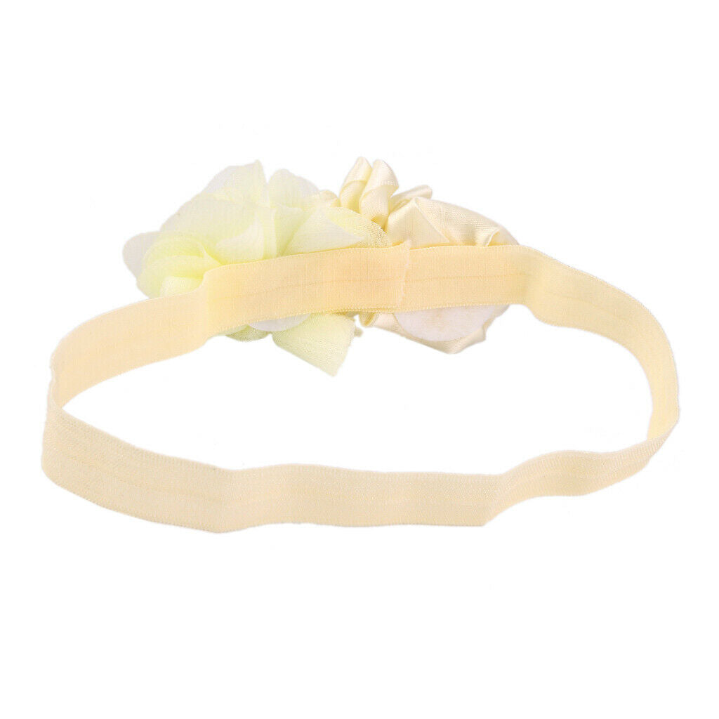 2 Pieces Baby Girls Flower Headband Elastic Headwear Hair Photography