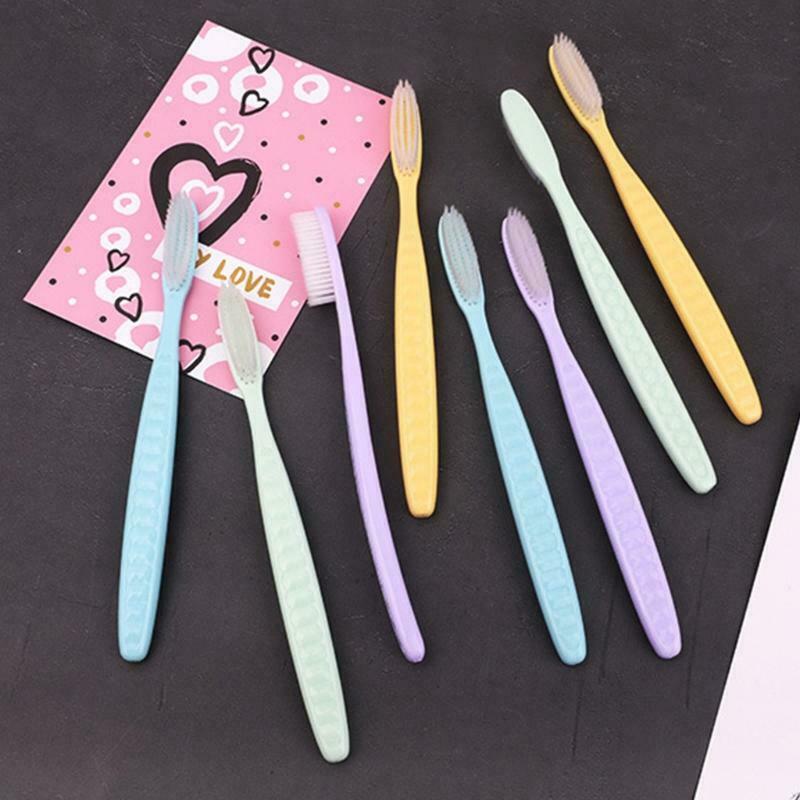 68 Holes Multi-Color Soft Bristle Big Head Toothbrush Adults Cleaning Toothbrush