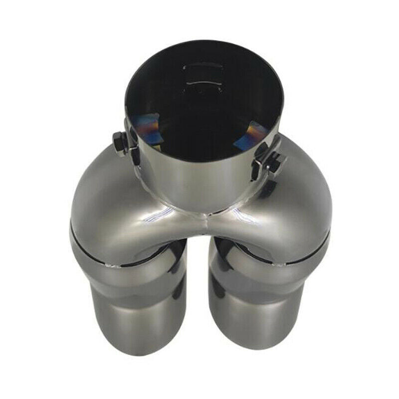 2.5" to 3" Dual Exhaust Tip 3 Inch Outlet 9.5" Length Stainless Exhaust Tailpipe