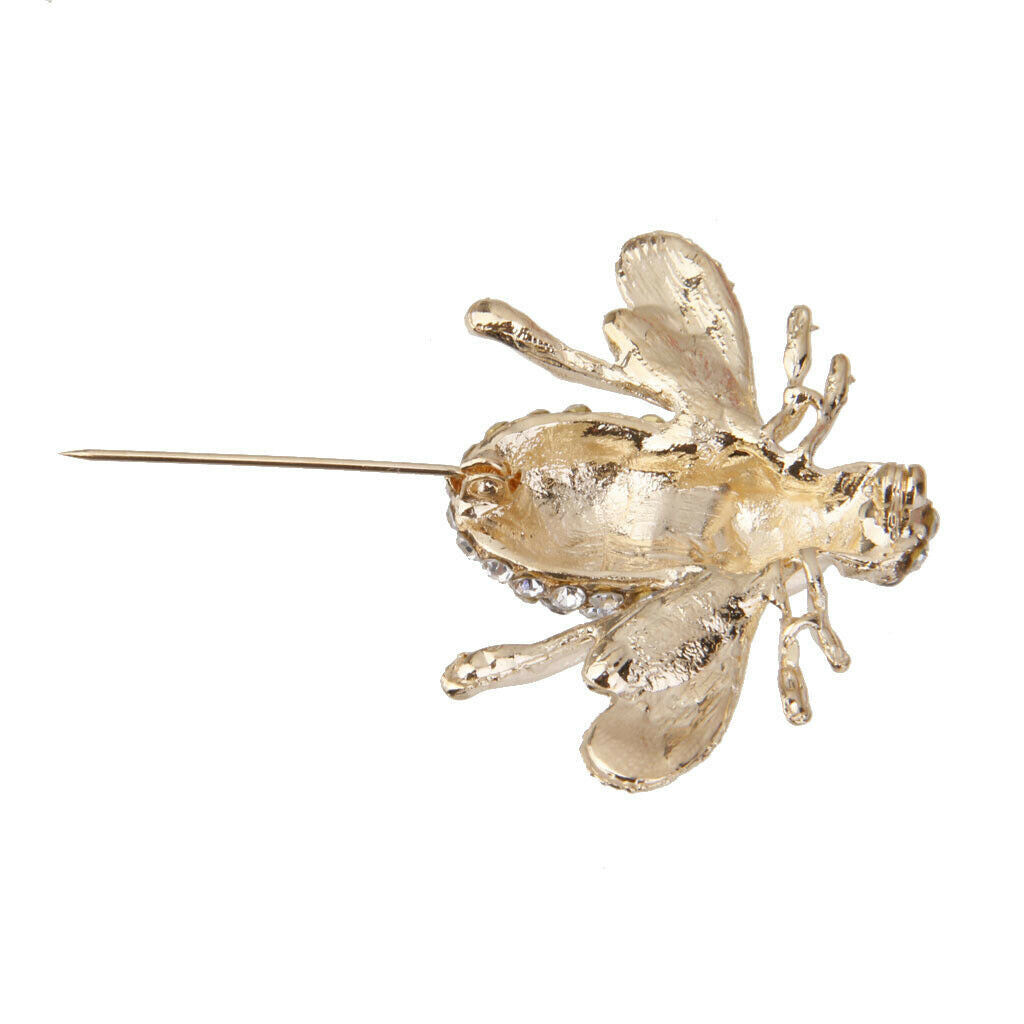 2 Pieces Lovely Cute Honey Bee Rhinestone Brooch Pin for Women Party Gifts