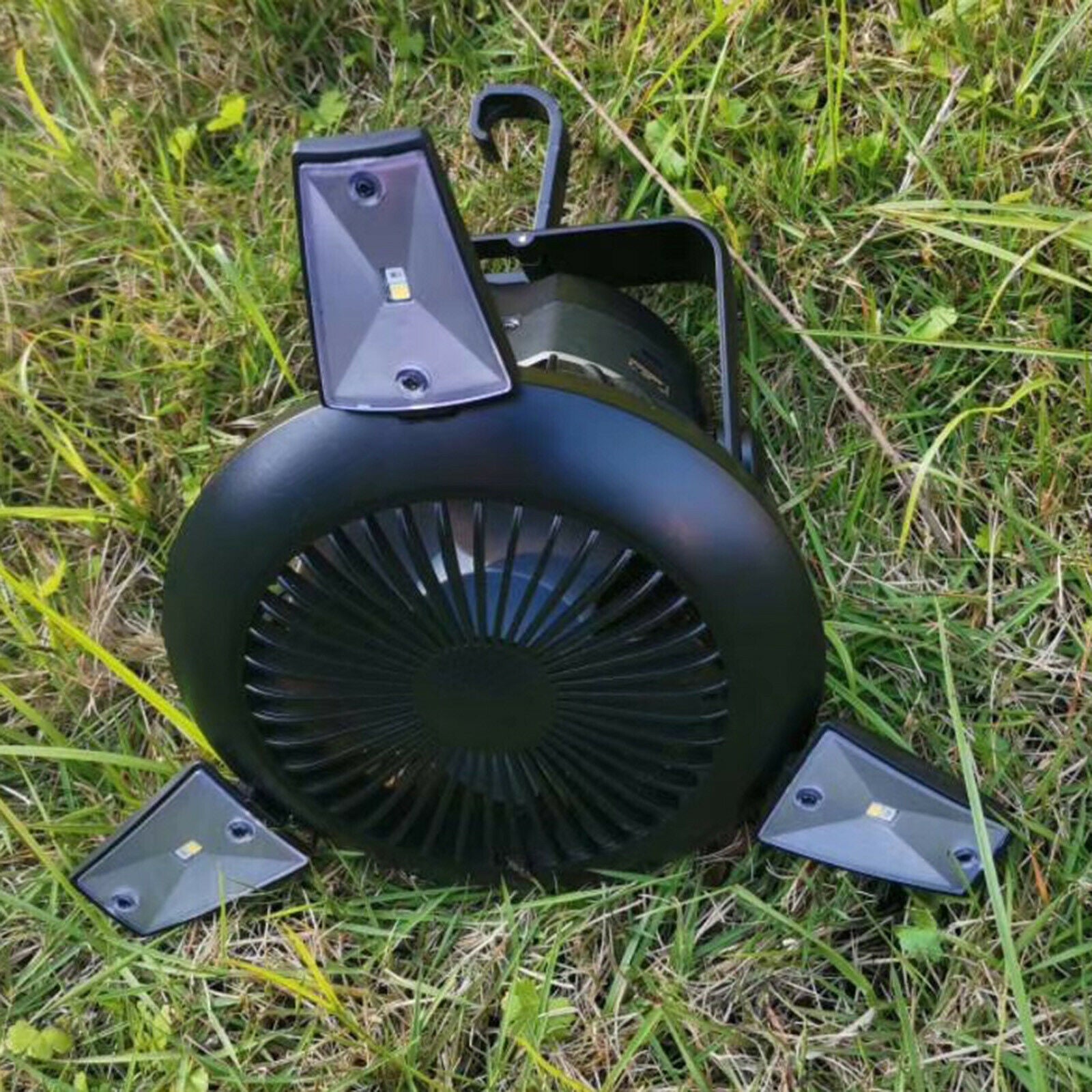 Solar Camping Fan Tent Light Lamp Portable Mosquito Killer Phone Charger