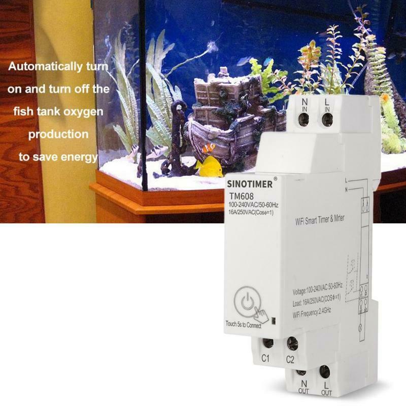 1 Phase WIFI Energy Meter w Timer Switch APP Remote Control 100-240VAC 110V 220V