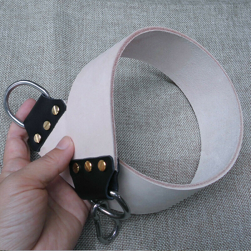 Real Leather Cowhide Sharpening Strop Shaving Razor Accessory Cut Barber Props