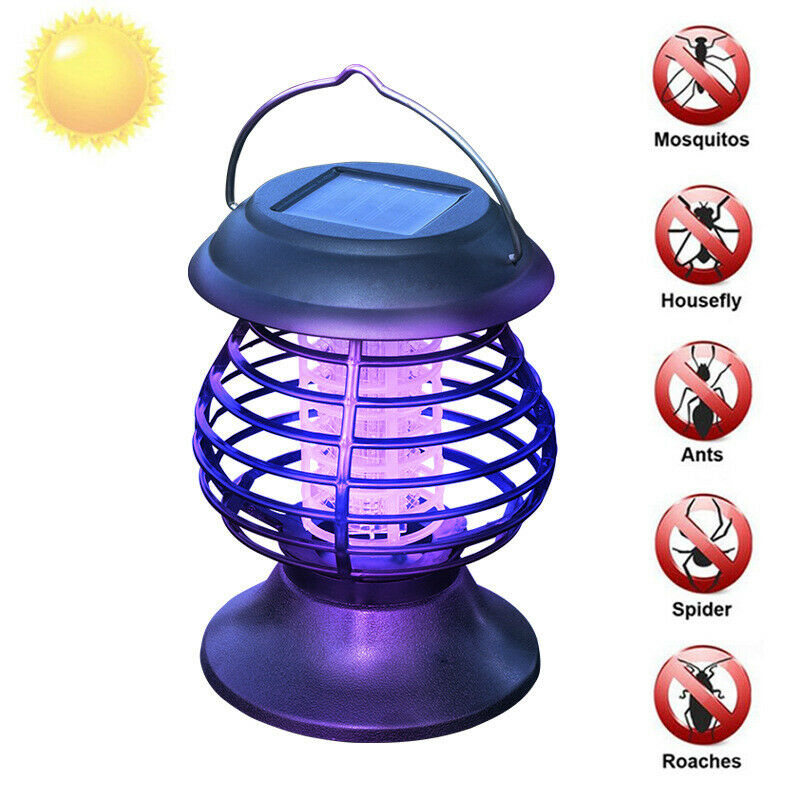 Portable Solar LED Mosquito Killer Hanging Lamp Insect Bug Trap Zapper Office