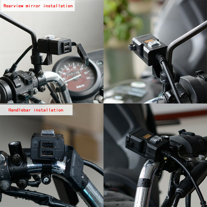 9V-32V 5V Motorcycle USB Cable Adapter Charger Socket Battery Tender Waterproof