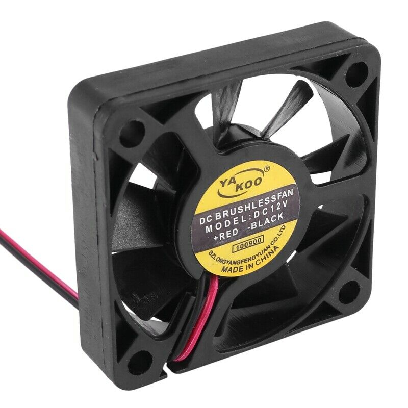 50mm x 50mm x 10mm 5010 DC 12V 0.1A 2Pin Brushless Cooling Fan W2I5I5