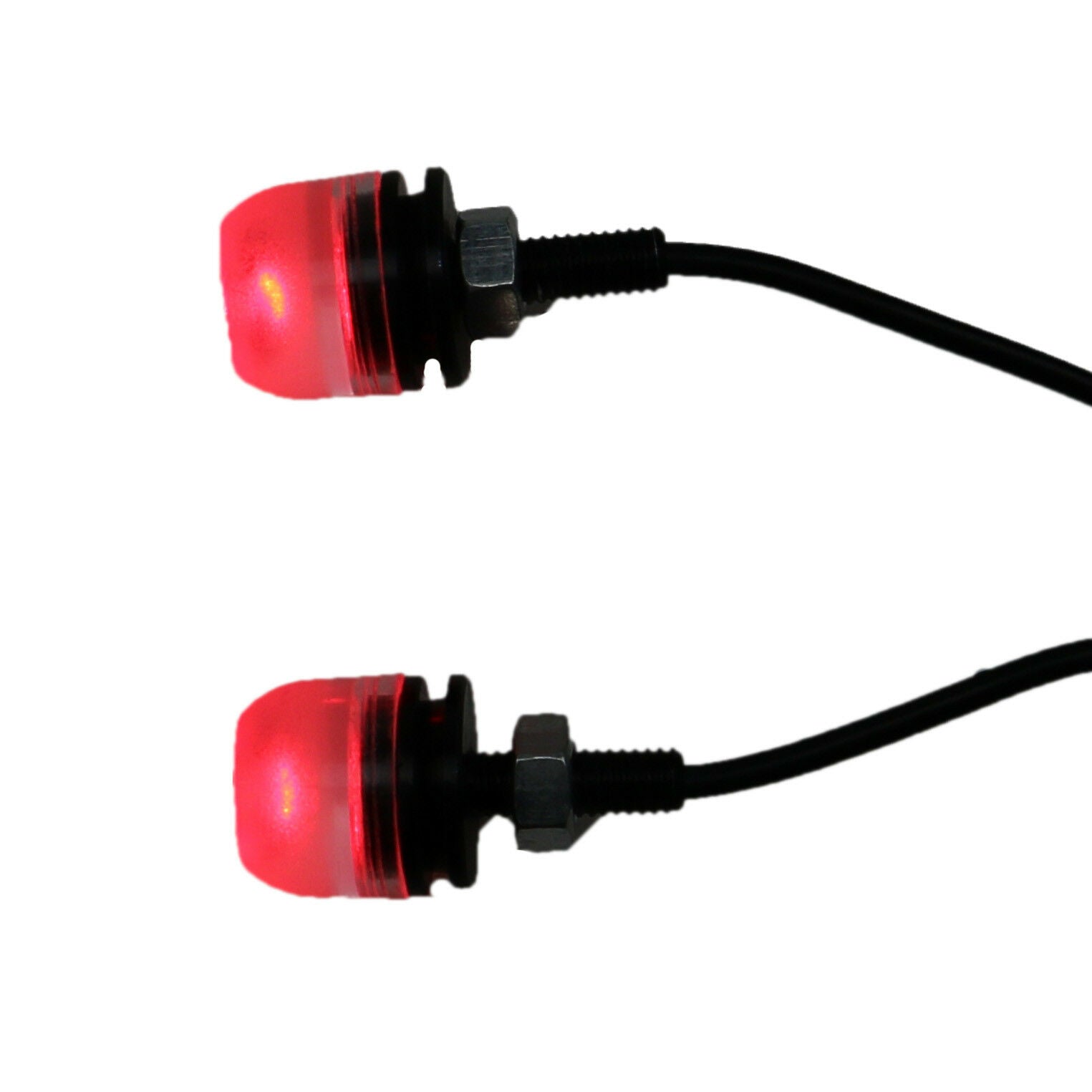 Red LED License Plate Light Motorcycle Cruiser Chopper ATV Dirt Bike Street VN