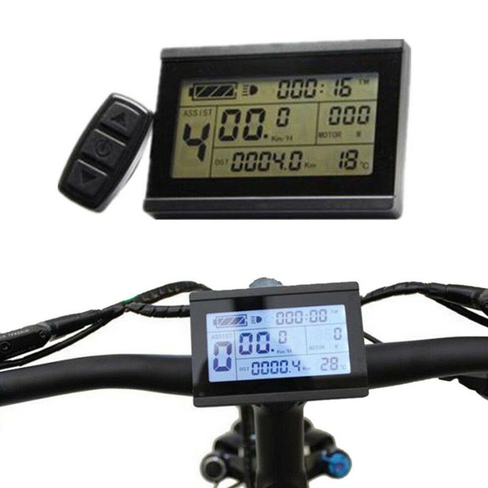 Risunmotor 24V/36V/48V LCD3 Display Control Meter Ebike Mountain Bike Universal