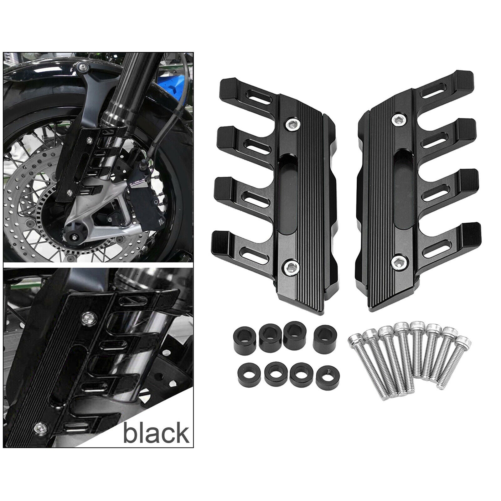 Front Fender Slider Protection Guard Cover For Kawasaki Z750 Z800 Black