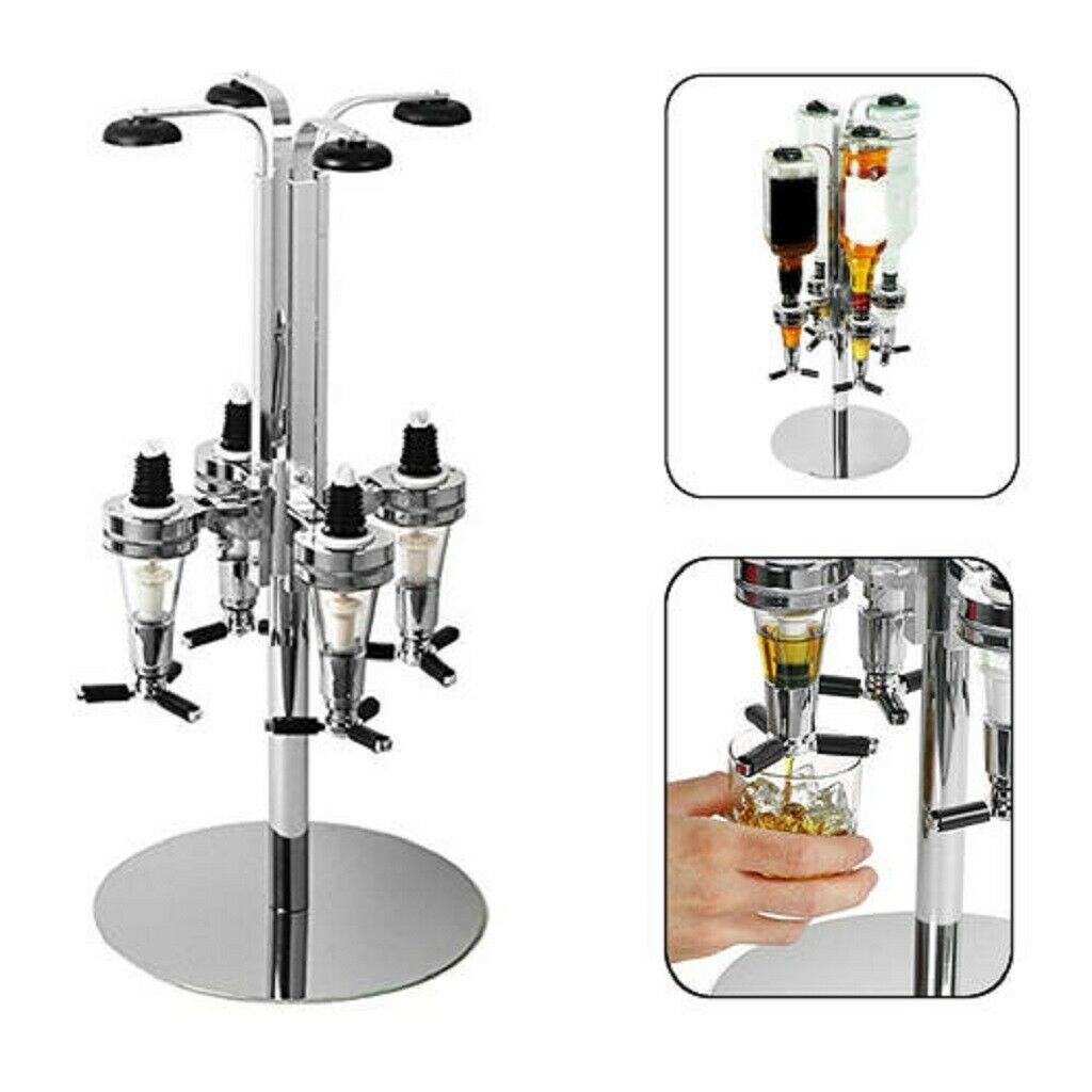 1xBottle Liquor Dispenser Rotating Wine Drink   Beer Alcohol Holder Butler