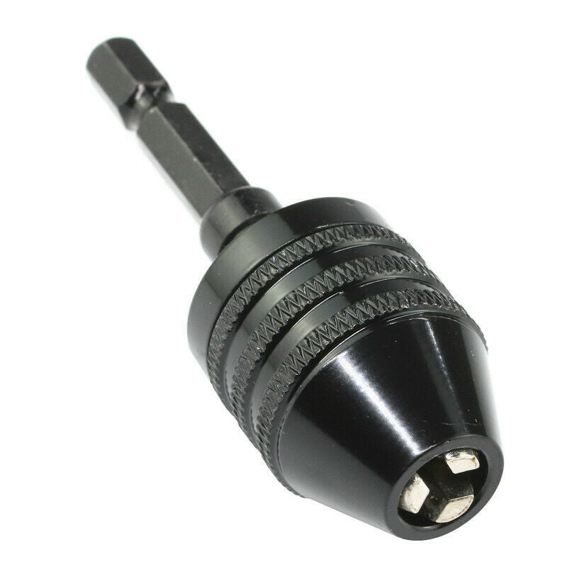 1/4" Keyless Chuck Conversion Hex Shank Adapter Drill Bit Quick Change Driver