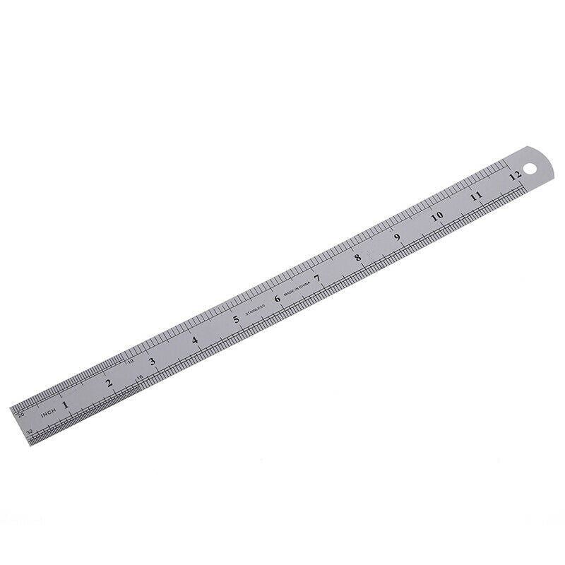Stainless Steel Ruler Measure Metric Function 30cm 12Inch L6K2K2