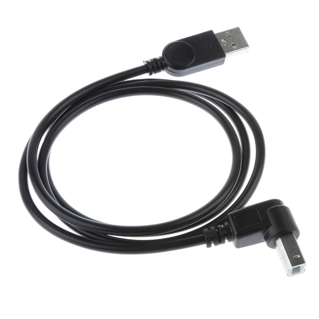 USB2.0 Male to Type B 90° Angle Extension Adapter Cables Bend upwards
