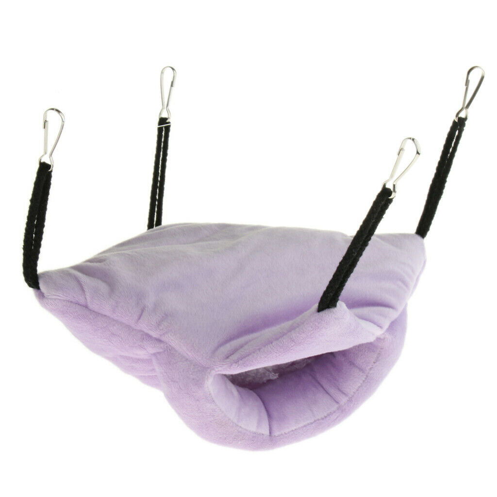 Parrot Budgie Lovebird Parakeet Cotton Comfy Hammock Bed Nest Purple S