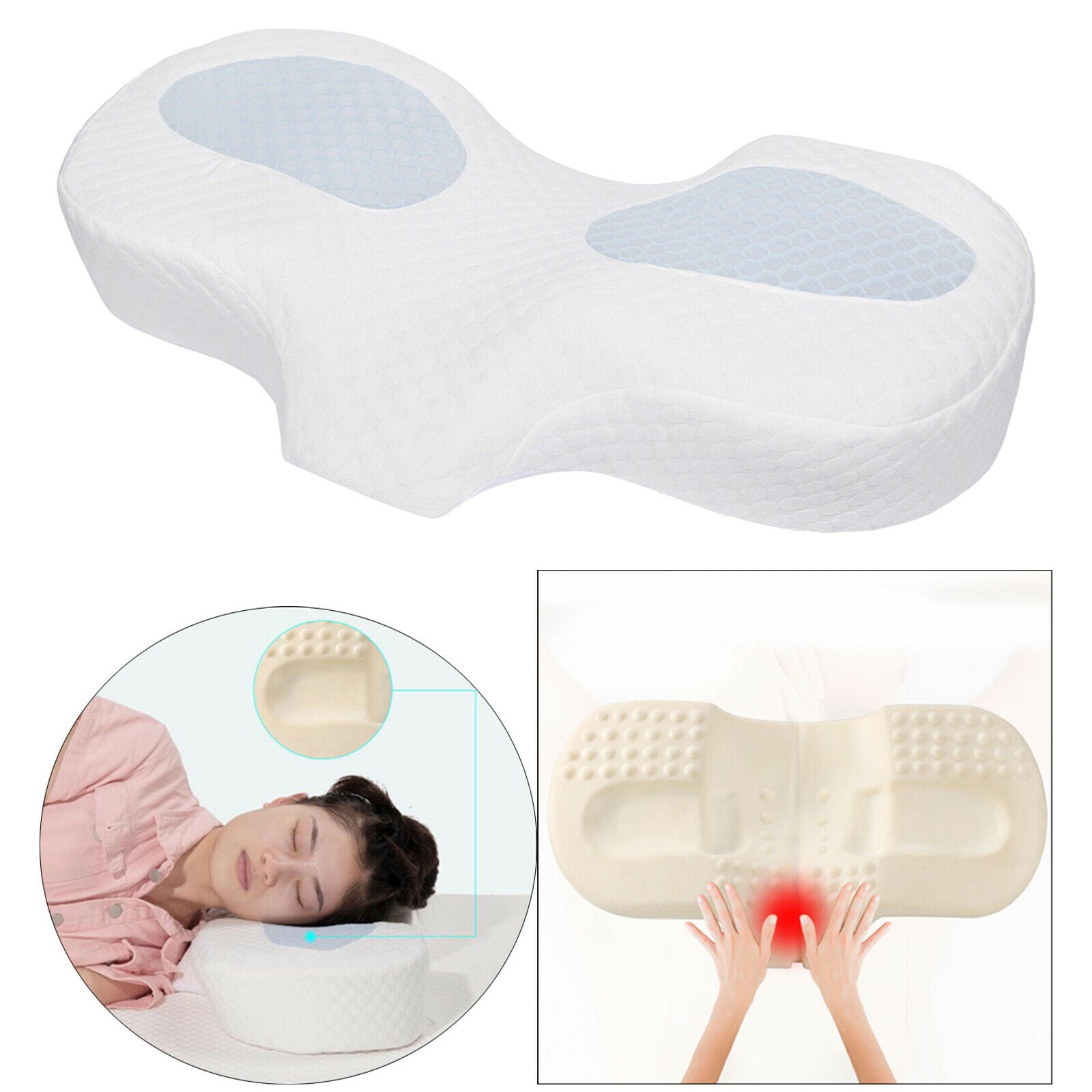 Contour MemoryFoam Contour Sleeping Pillow Neck Support Washable White
