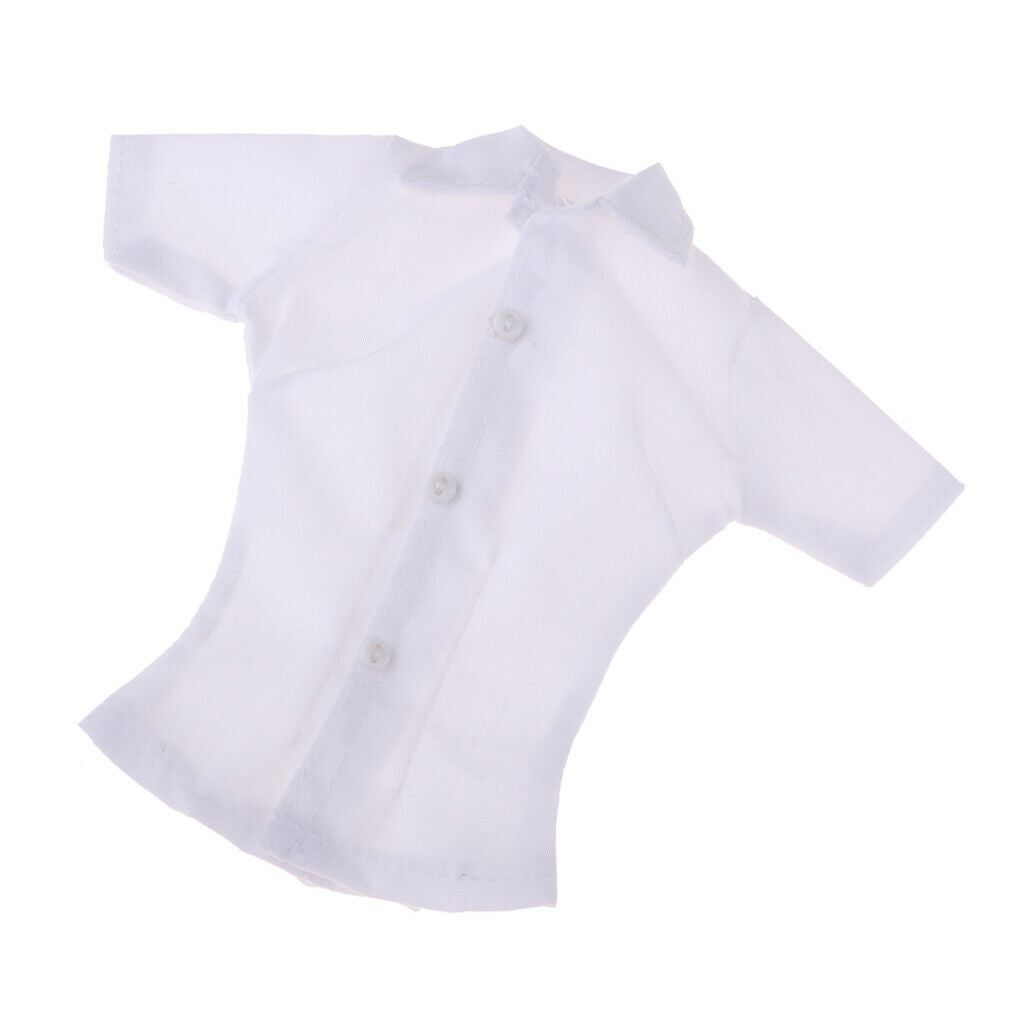 1:6 Scale Short Sleeve Shirt, White for 12inch TBL ,PHICEN ,, Female
