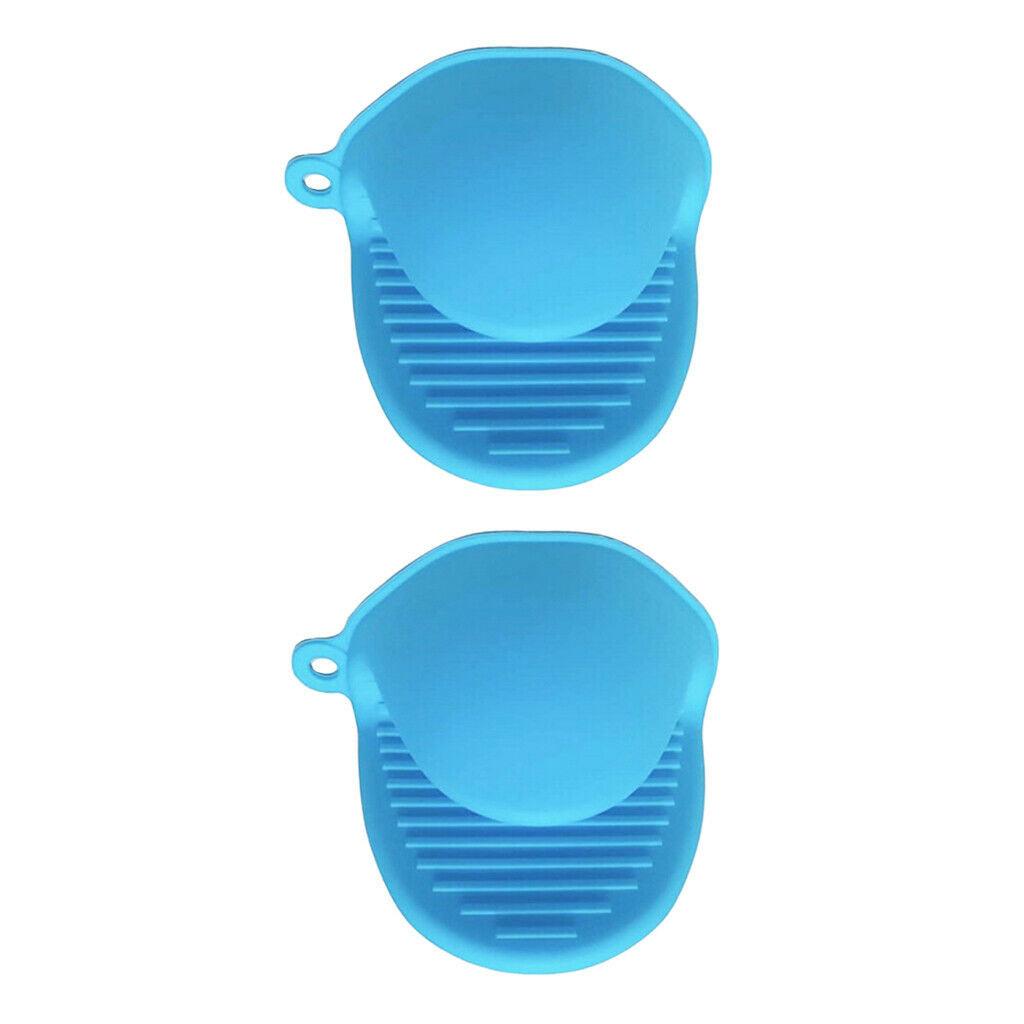 2 Pair Kitchen Silicone Gloves Heat Resistant Baking Potholder Protector