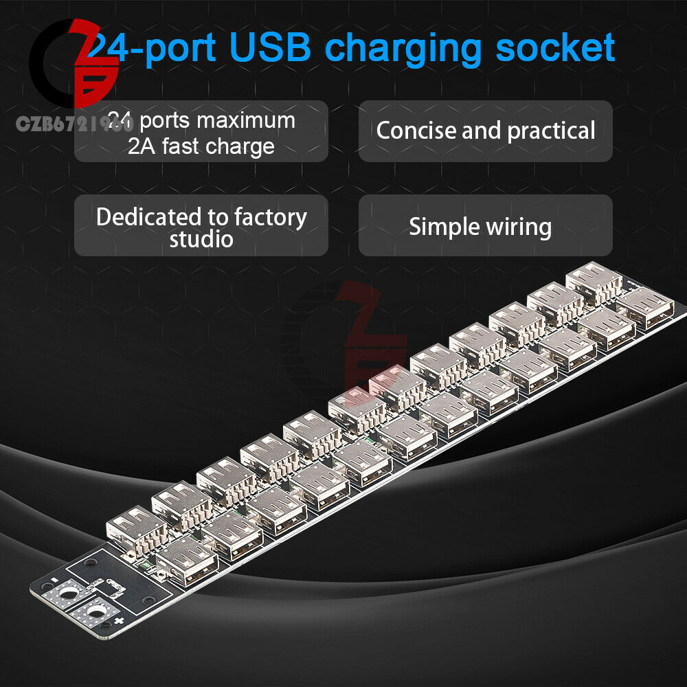24-port USB Charger Mobile Game Studio Centralized Power Supply Plugboard 240W