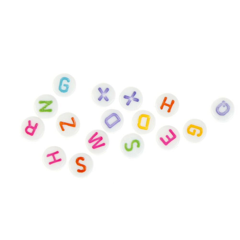 100pcs Colorful English Letters Alphabet Acrylic Beads For DIY Jewelry Ma.l8