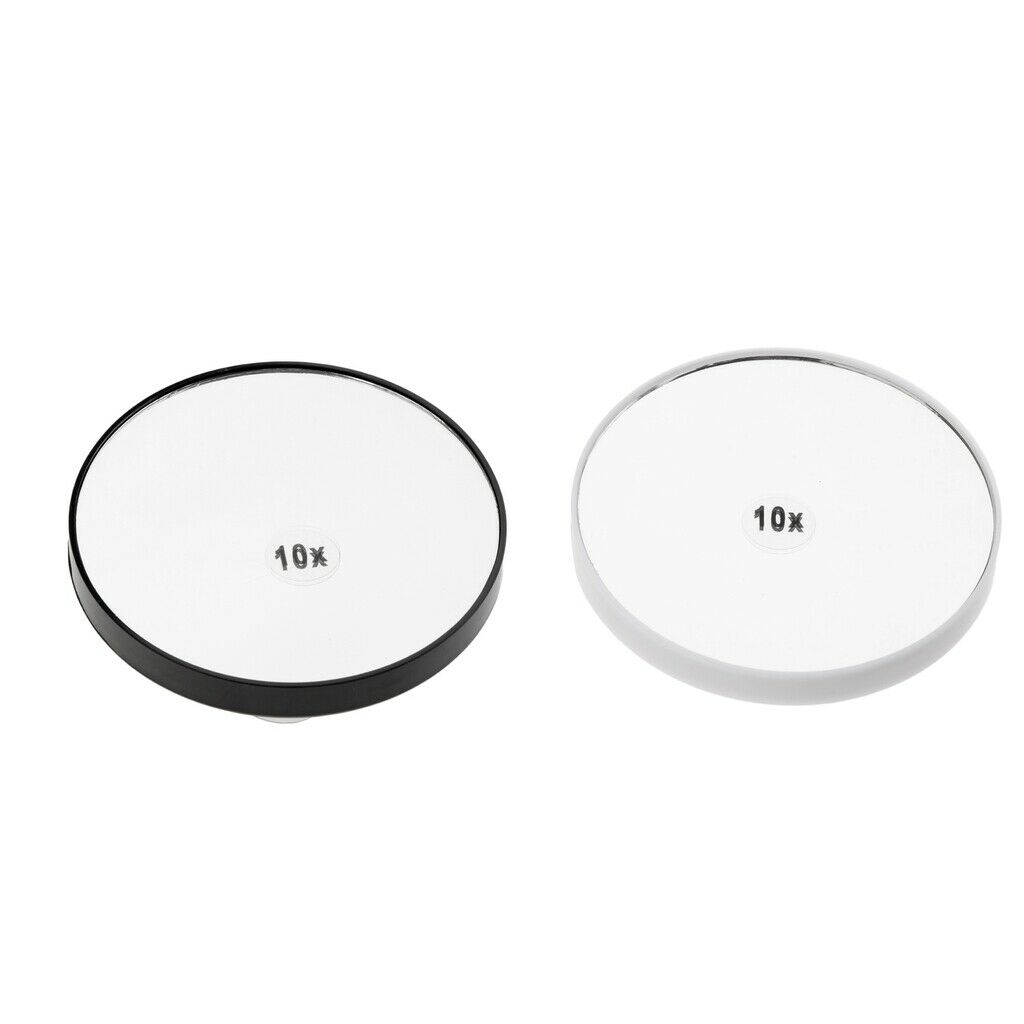2 Packs Portable 10X Magnification Makeup Application Tweezing Mirror for Travel
