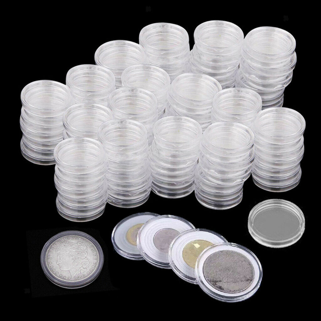 Coin Holder Capsules Transparent for Coin Collection Protector 22.5mm