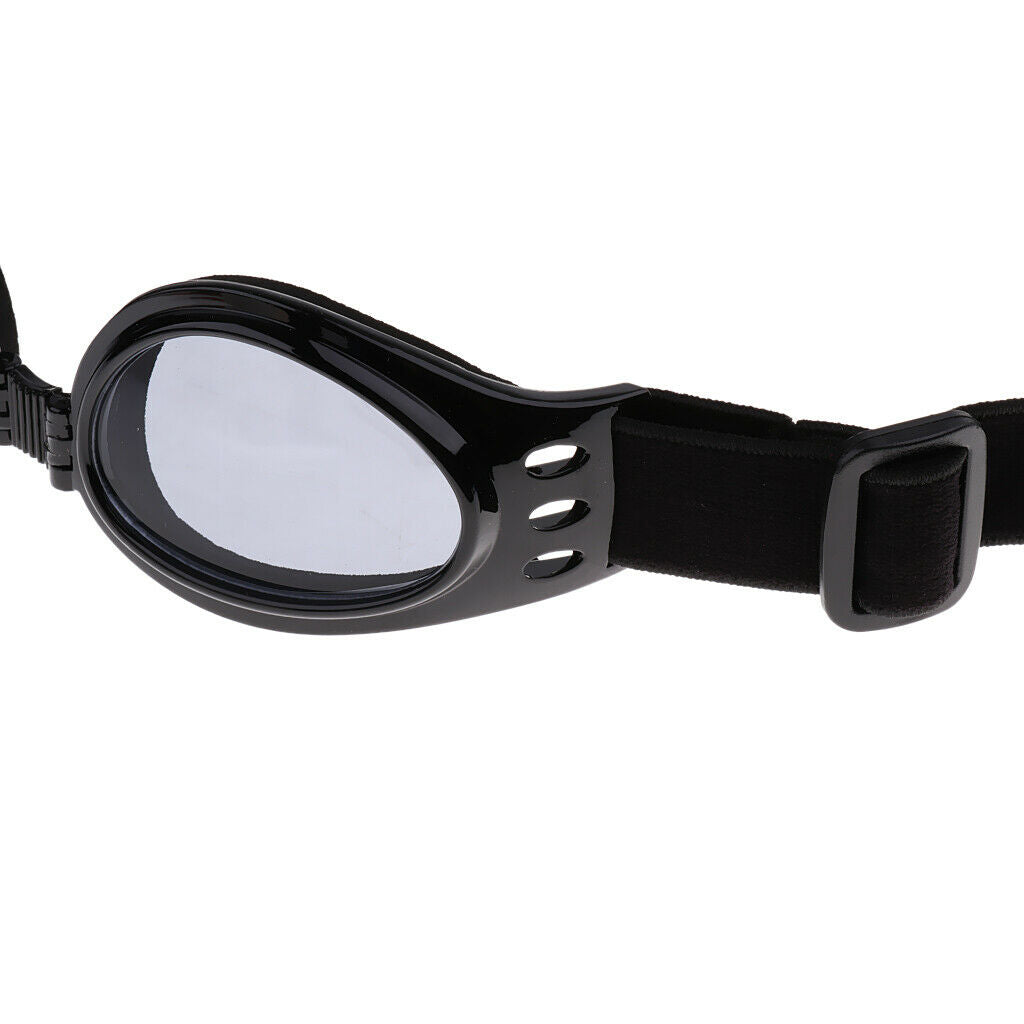 Dog Wind Sunglasses Eye Wear Protection Pet Goggles Adjustable Strap  Black