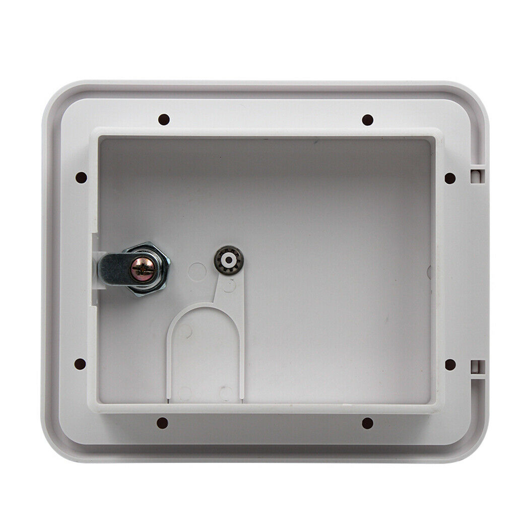 Electric Power Cord Cable Hatch Camper Square Cover RV Trailer White