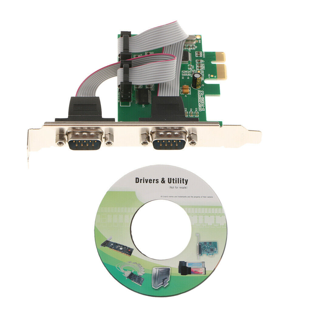2Port Pci-E Express To Rs232 Serial Expansion Card DB9 COM RS232 Converter