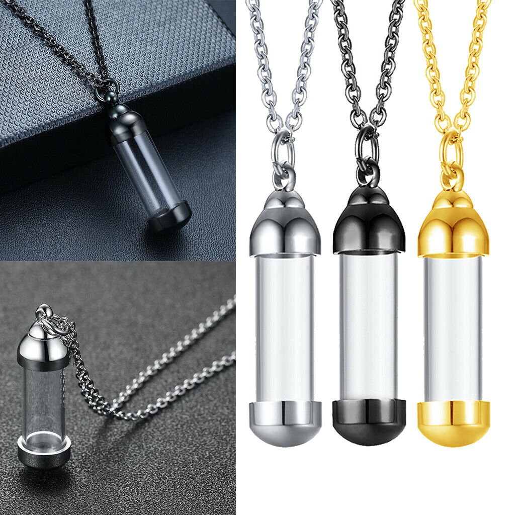 2 x 50cm Urn Pendant Necklace Keepsake Memorial Pendant for Ashes Hair