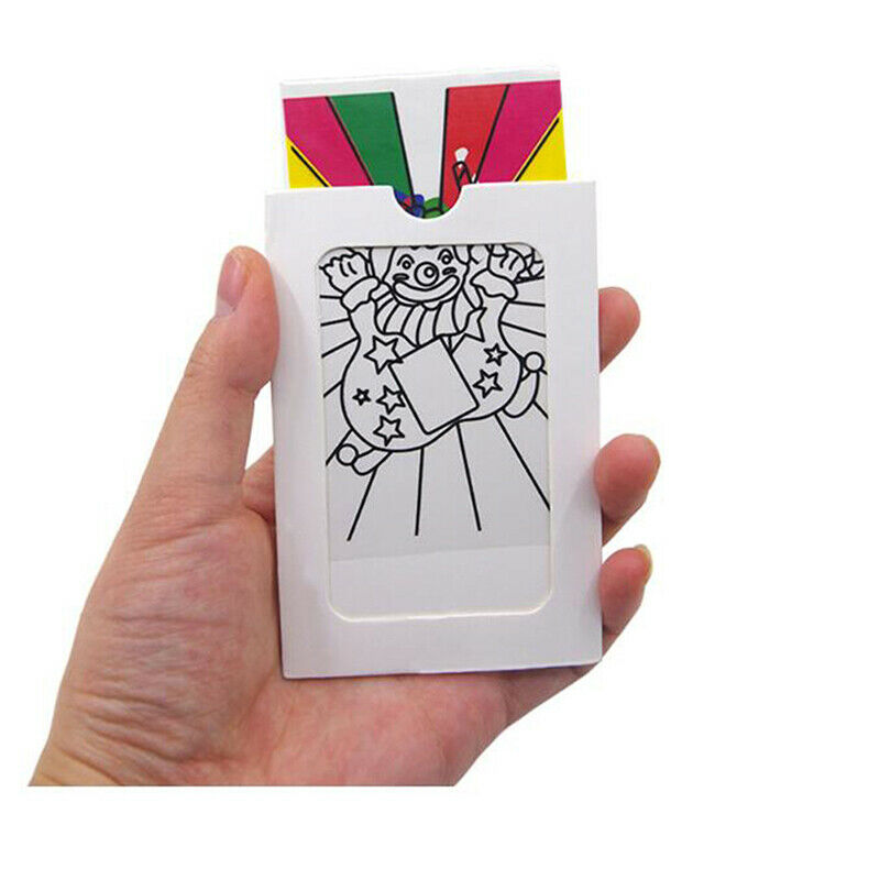 Mini Size Changing Clown Color Card Magic Tricks Toys Stage Magic Props P.l8