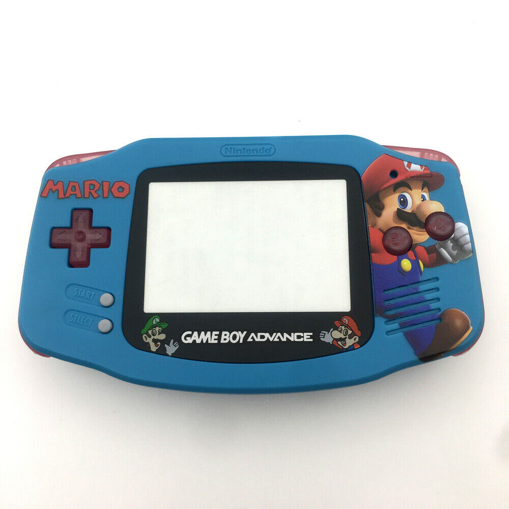 Light Blue SUPER MARIO 2 Housing Shell case Cover Kits For Game Boy Advance GBA