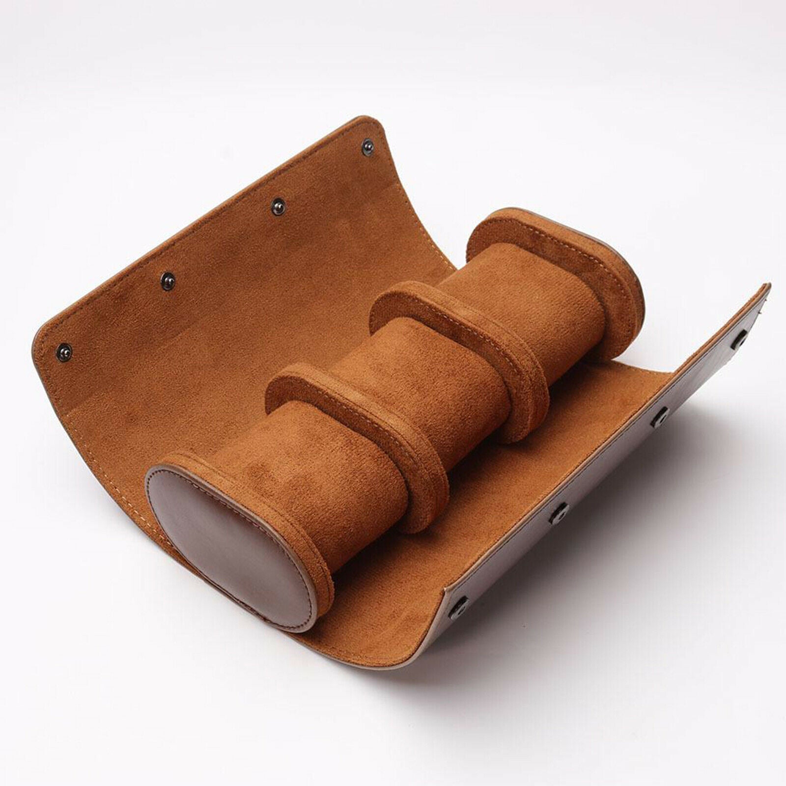 Portable 3 Slots Watch Storage Box Travel Roll for Watches and Bracelets
