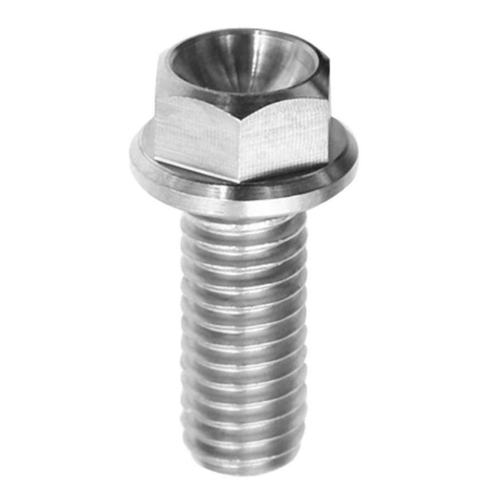 M6 Titanium Hex Head Flange Bolt Fastener M6 x 10-65 M6 x 15