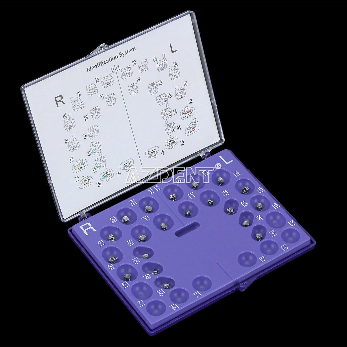 5Packs Dental Orthodontic Brackets Self-ligating MBT 0.022 345 With Hook AZDENT
