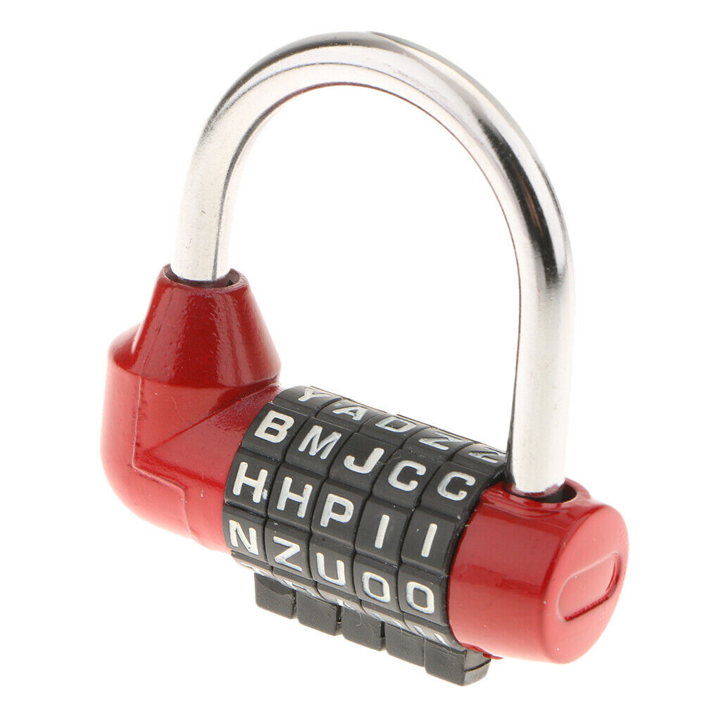 3Pack 5 Letter Combination Lock Password Sturdy Security Padlock for Home, Gate,