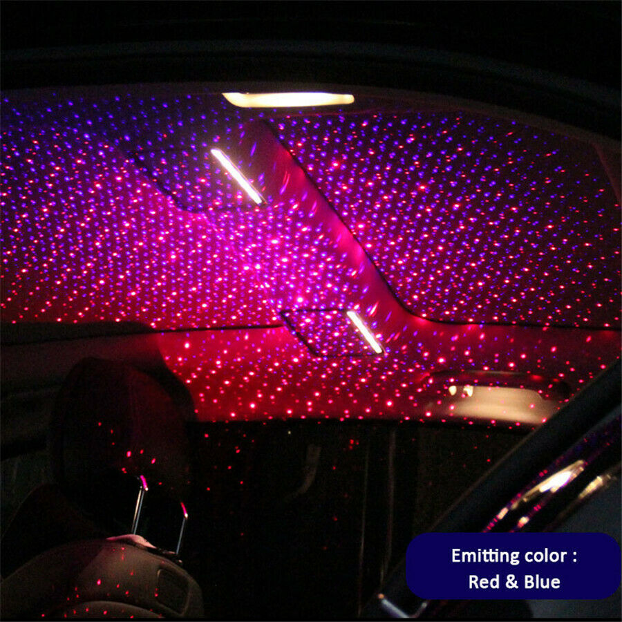 Car Roof Star Night Light Projector Ceiling Light Interio Atmosphere Galaxy Lamp