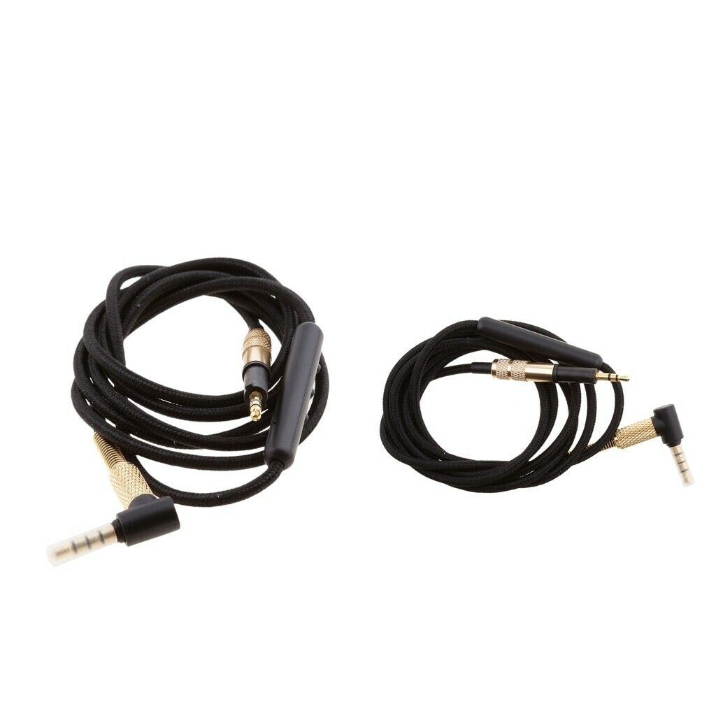 2Pcs 3.5mm Replacement Audio Cable W/Mic for AKG K450 Q460 K451 K480 Headphones