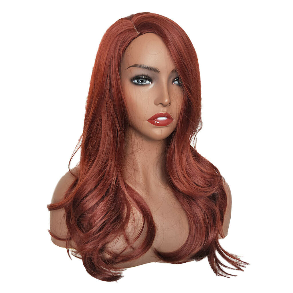 Side Part 18" Long Curly Hair Synthetic Wavy Wig for Women