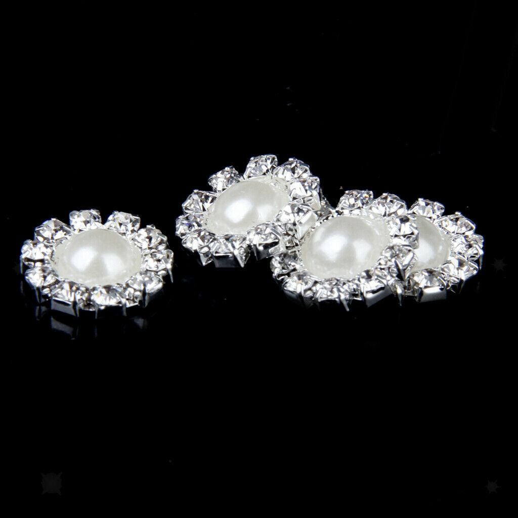 100x Crystal Button Flatback Button DIY Jewelry Ornament Garment Decor