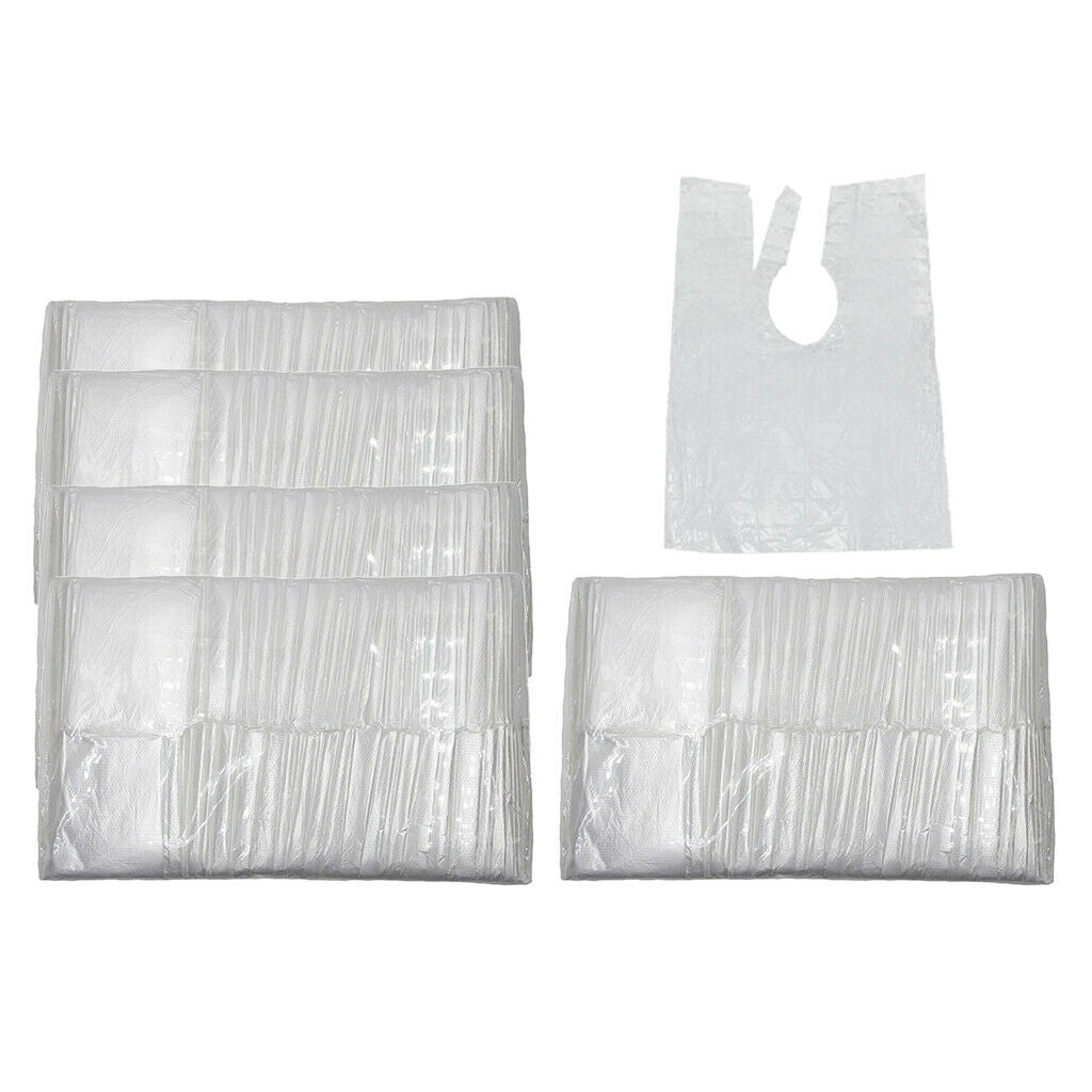 500 Disposable Salon Hair Cutting Cape Gowns Barber Aprons Clear 24x31in