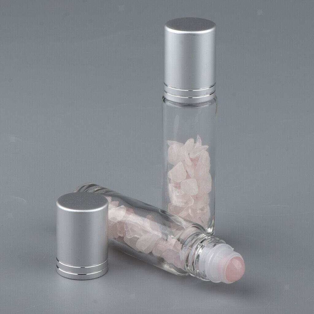 Set of 4 10ml Empty Oils Aromatherapy Bottles Tubes Containers Pink+Purple