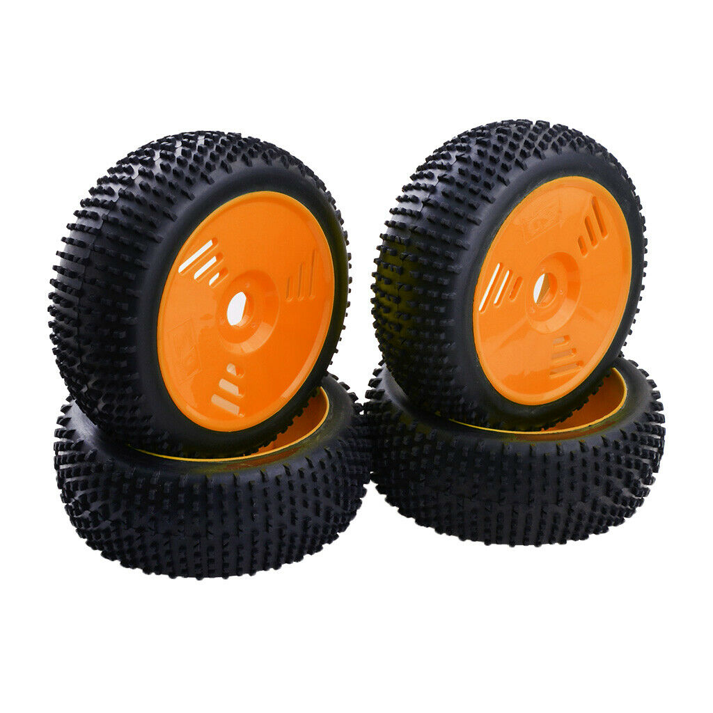 4x Rubber Tires &Wheels 17mm Hex for 1/8 RC HSP  HPI FS Hobby Models A