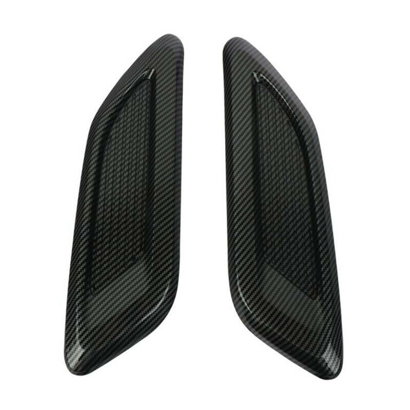Car Hood Air Vent Louver Cooling Panel Decorate Trim Carbon Fiber Color Plastic