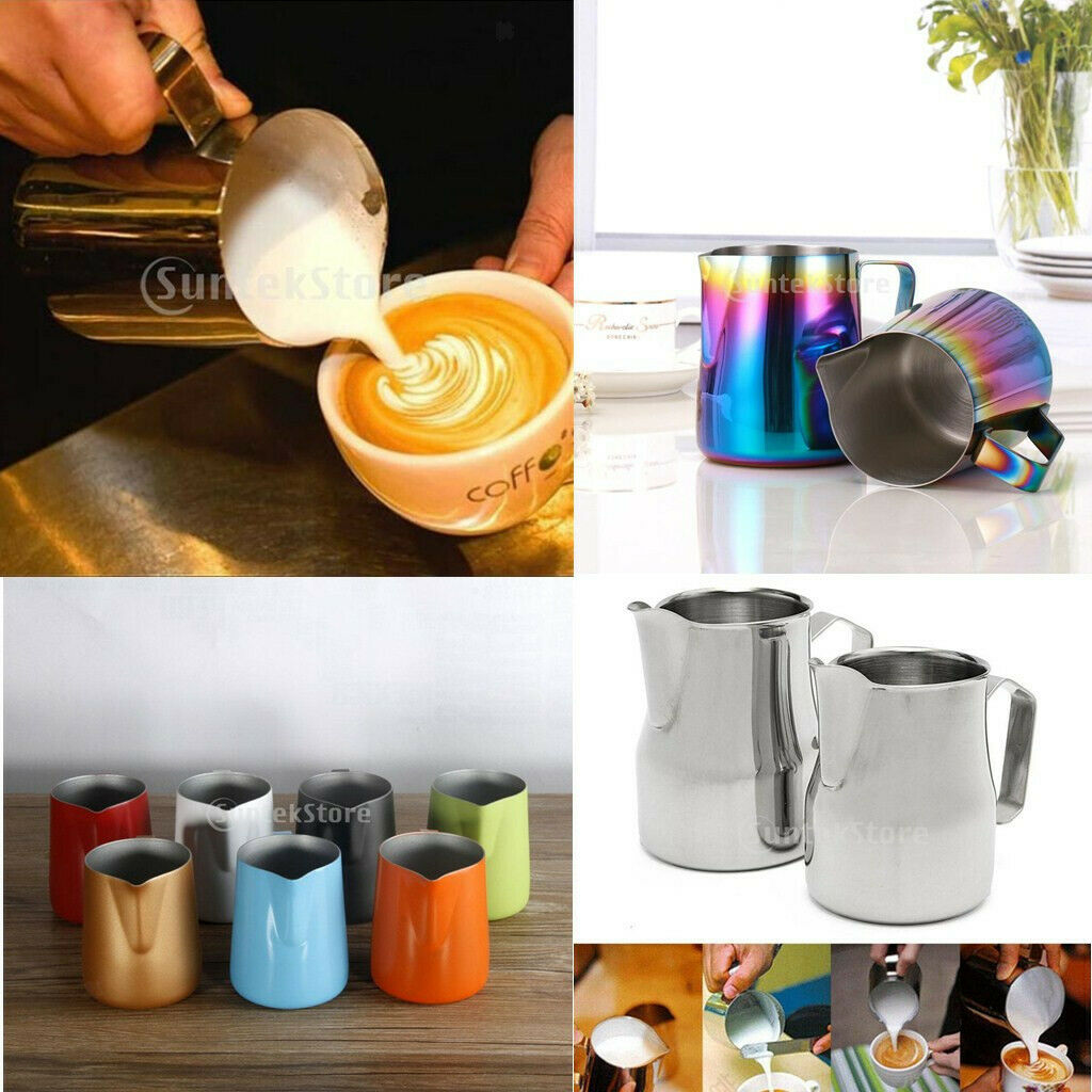 350ml Milk Pitcher Stainless Steel Coffee Art Frothing Cup Barista Heavy Duty