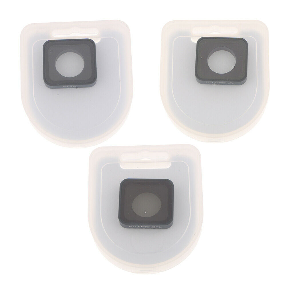 3 in 1 UV+CPL+STAR Filters Kit Lens Protective Cover for GoPro  7 5 6